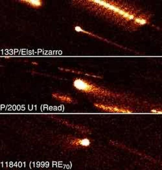Снимки всех трех комет основного пояс...