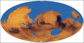 В северном полушарии древнего Марса, возможно, находился огромный океан
