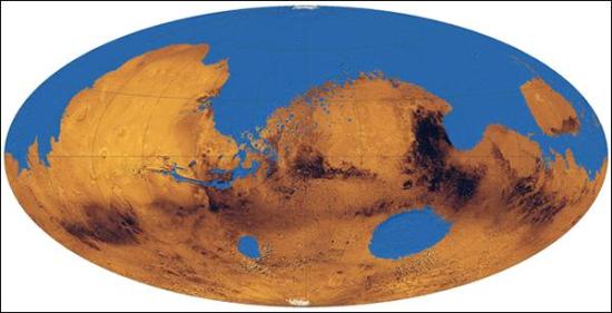 Возможный вид поверхности древнего Ма...
