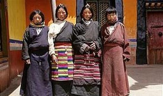 Жители Тибета.