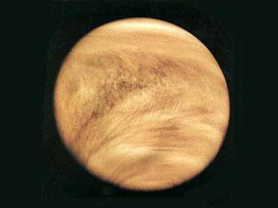 Структура облаков Венеры. Изображение...