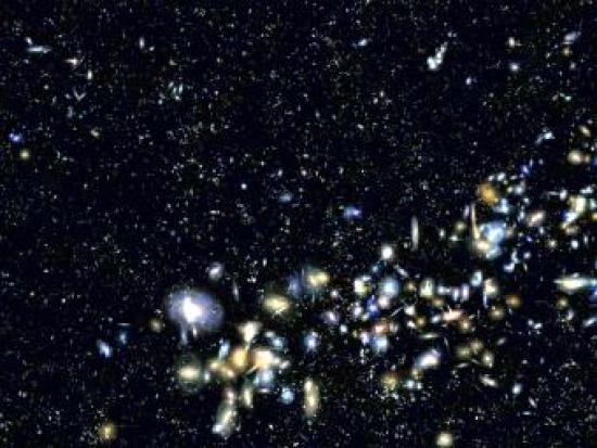 Фрагмент трехмерной карты галактик. К...