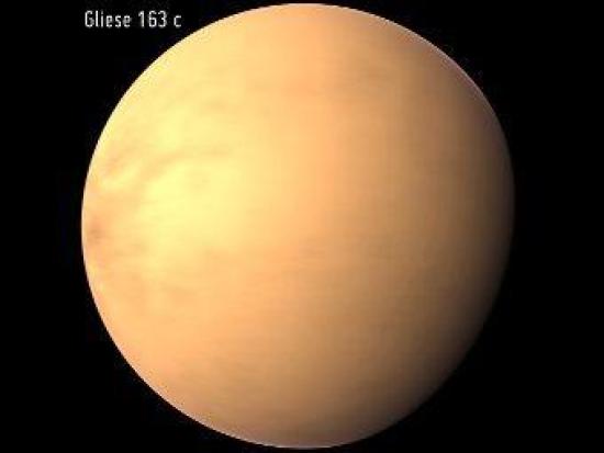 Gliese 163c глазами художника. Иллюст...