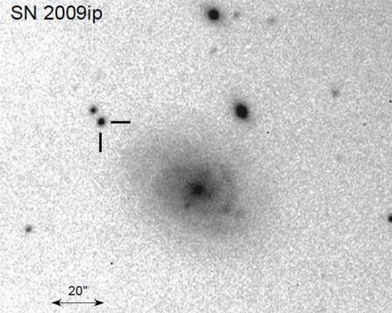 Снимок SN 2009ip и галактики NGC 7259...