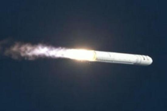 Ракета-носитель «Антарес». Кадр: NASA TV