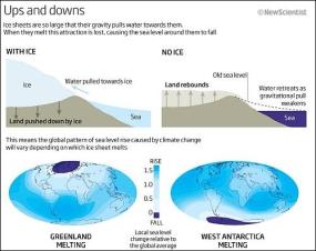 Таяние льда может привести к снижению уровня моря