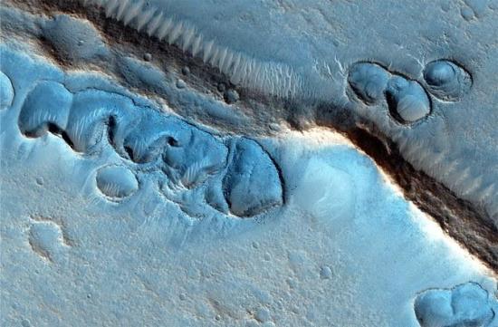 Необычные впадины на Марсе