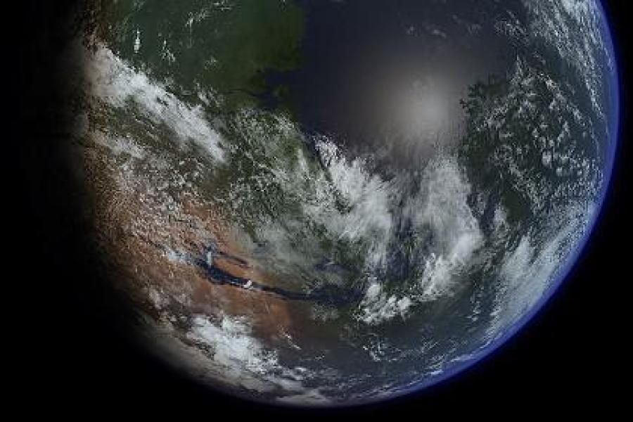 Марс с водой и атмосферой. Как появилась земля.