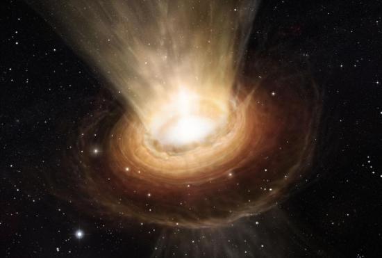 Рисунок сверхмассивной черной дыры в ...