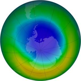 Антарктическая озоновая дыра достигла максимального размера