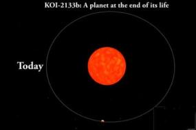 Астрономы нашли пожираемую звездой экзопланету