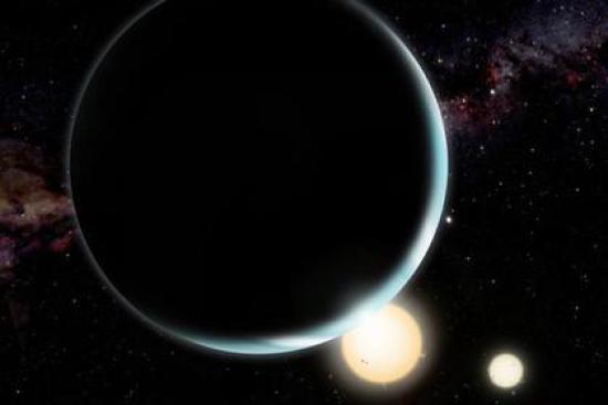 Планета Kepler-34(AB)b глазами художн...