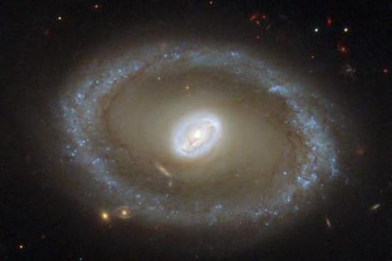 Фотография галактики NGC 3081, состав...