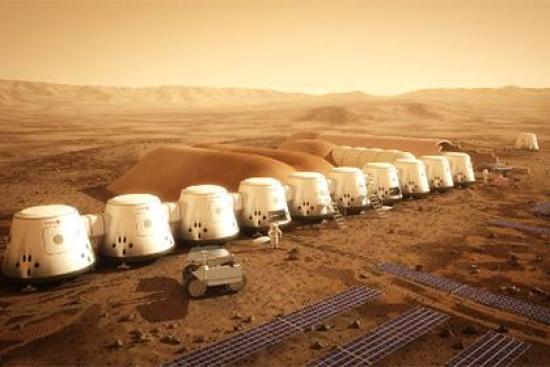 База на Марсе. Изображение: mars-one.com