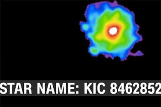 Звезда KIC 8462852. Изображение: NASA
