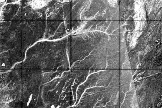 Радарный снимок древней речной систем...