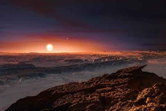 Вид с Proxima b (в представлении худо...