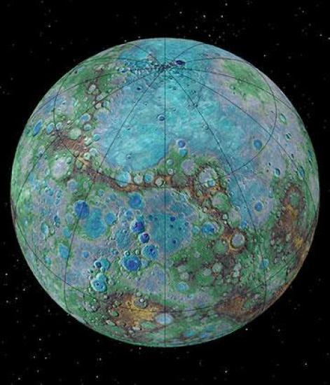 Топографическая карта Меркурия Фото: ...