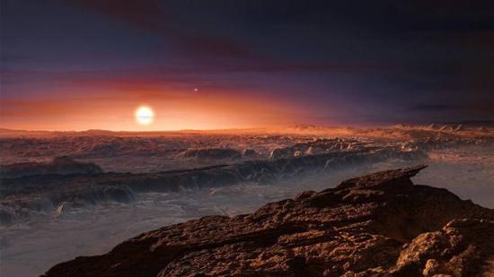 Проксима b глазами художника. © ESO