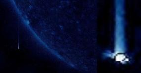 Спутник НАСА запечатлел НЛО у Солнца