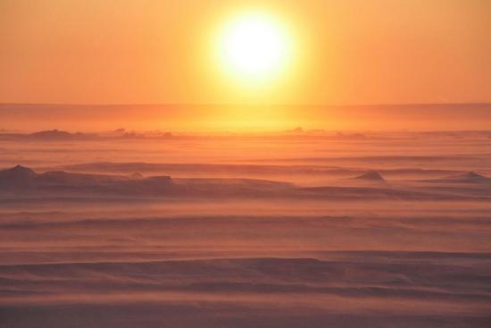 Море Лаптевых. Закат солнца.
