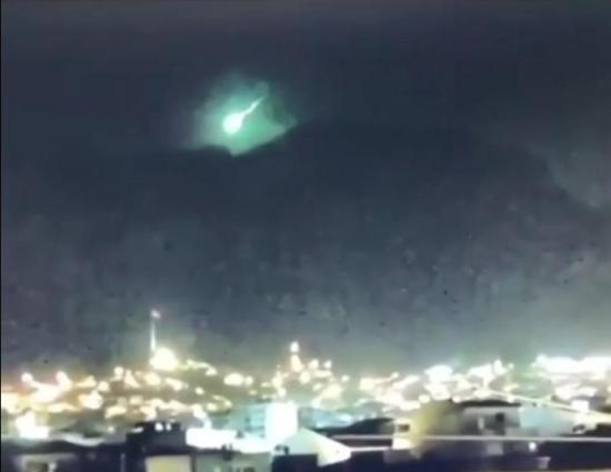 Метеорит в Турции. Скриншот с видео