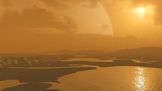 Желтая дымка на Титане.
