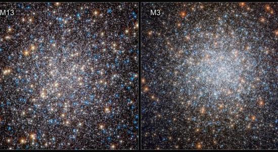 Шаровые звездные скопления M3 и M13.