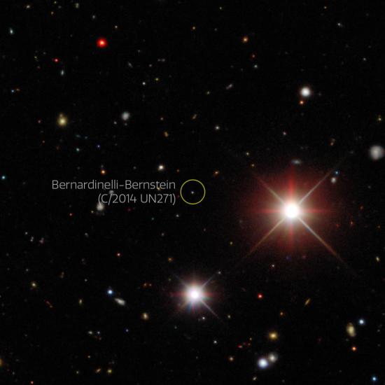 Комета C/2014 UN271 Бернардинелли-Бернштейна на архивных снимках проекта «Обзор тёмной энергии».