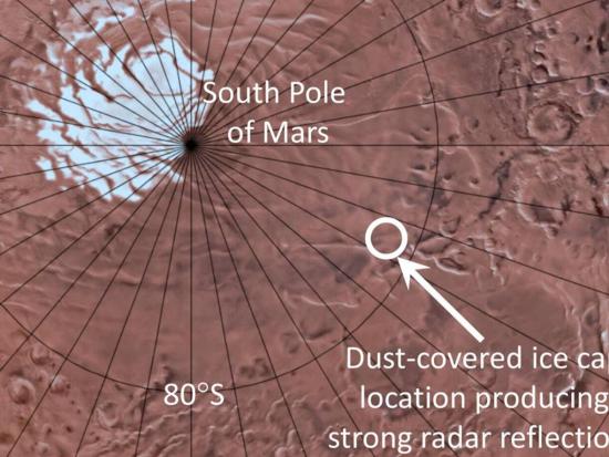 Южный полюс Марса.