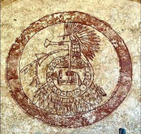 500-летняя фреска, связанная с ацтекским богом, была найдена под слоями краски в мексиканской церкви