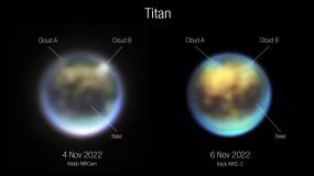 Ученые НАСА получили сделанные телескопом Уэбба снимки облаков на Титане