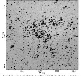 В поле рассеянного скопления NGC 381 найдены переменные звезды