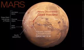 Ученые открыли большой вулкан на Марсе