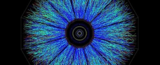 Столкновения, зафиксированные детектором STAR на RHIC.