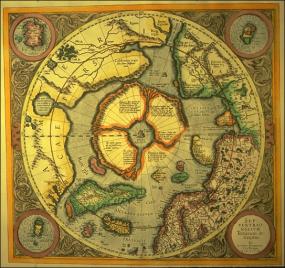 Карта Герхарда Меркатора 1595 года (Гиперборея)
