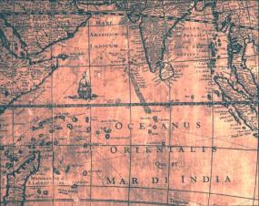 Индийский океан на карте Де Вита 1670 года
