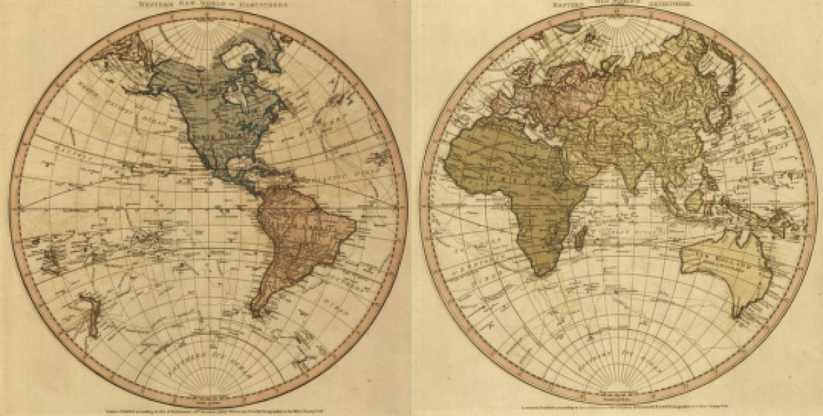 Карта мира 1700 годов