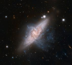 Пара перекрывающихся галактик NGC 3314