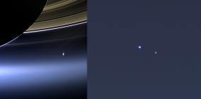 «Кассини» снял вид на Землю через кольца Сатурна