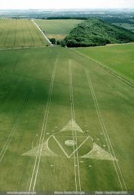 Круг на поле около Роундвей, Уилтшир, Англия - 24 июля 2014