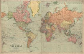 Карта мира 1921 года