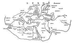Карта Геродота 450 года до нашей эры