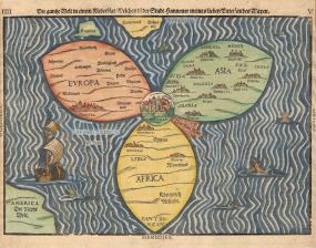 Карта мира Генриха Бантинга 1581 года