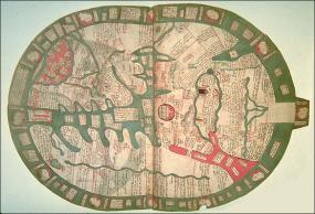 Карта Ранульфа Хигдена 1350 года