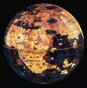 Полушарие глобуса Мартина Бехайма 1492 года