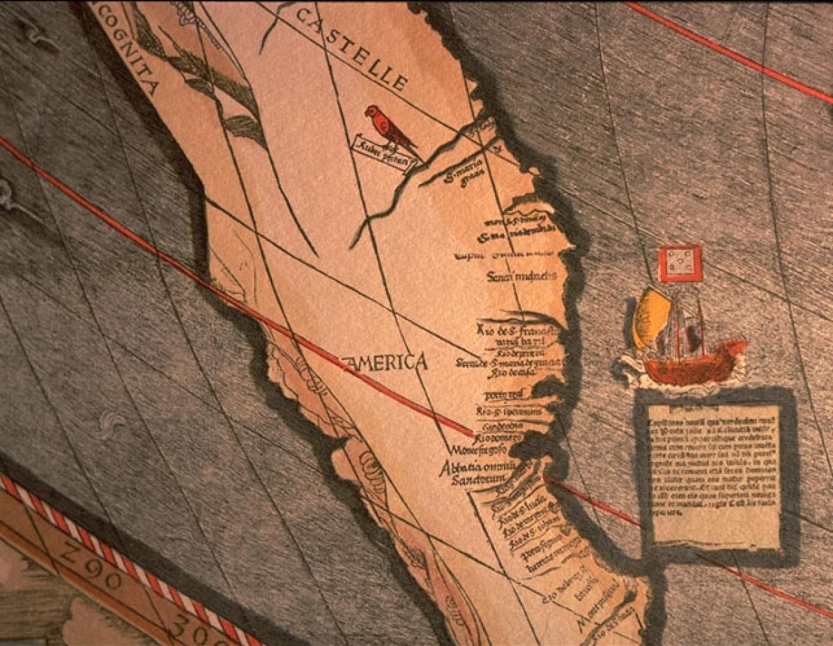 Карта вальдземюллера 1507 года