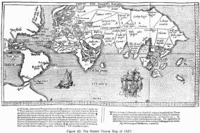 Карта Роберта Торна 1527 года