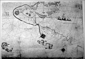 Карта Весконте Маггиоло 1527 года