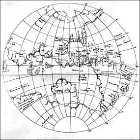 Карта Джоаннеса Шонера 1533 года